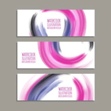 Vector banner shapes collection isolated on white Stock Illustration