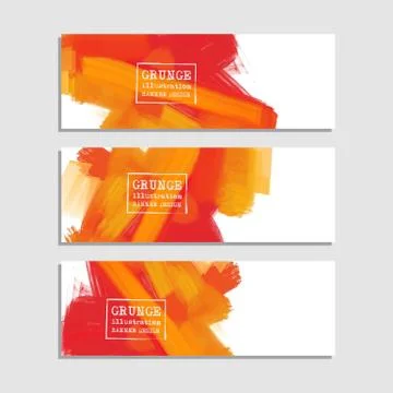 Vector banner shapes collection isolated on white Stock Illustration