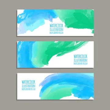 Vector banner shapes collection isolated on white Stock Illustration