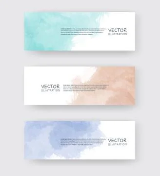 Vector banner shapes collection isolated on white Stock Illustration