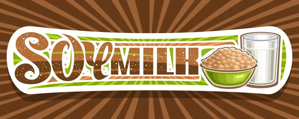 Vector banner for Soy Milk Stock Illustration