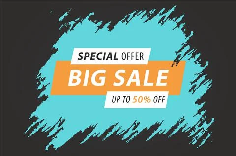 Vector banner "Special offer big sale" background Stock Illustration