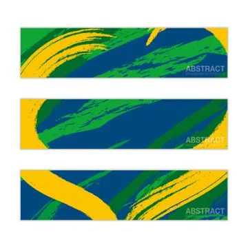 Vector banner template with colored lines and waves. vector eps10. Stock Illustration