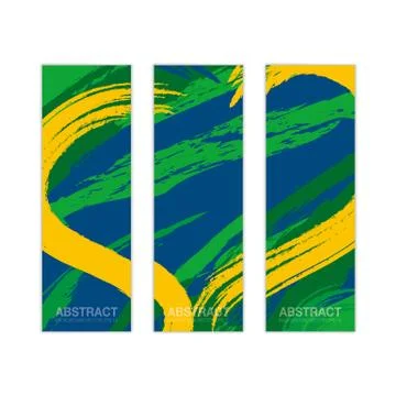 Vector banner template with colored lines and waves. vector eps10. Stock Illustration