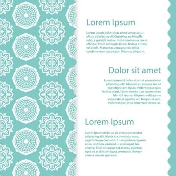 Vector banner template design. Background with abstract asian floral elements Stock Illustration