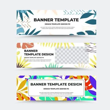 Vector banner template with modern bright design, booklet with text, backgrou Stock Illustration