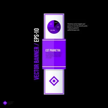 Vector banner template. Useful for web design, presentations and media. EPS10 Stock Illustration