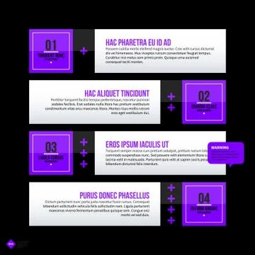 Vector banner template. Useful for web design, presentations and media. EPS10 Stock Illustration