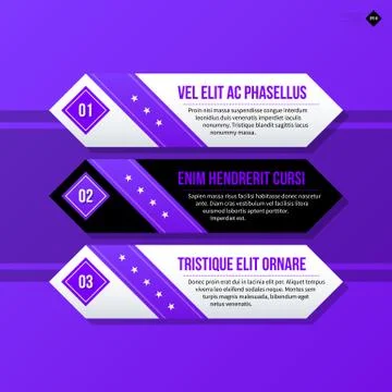 Vector banner template. Useful for web design, presentations and media. EPS10 Stock Illustration