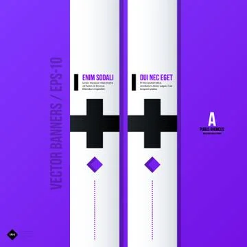 Vector banner template. Useful for web design, presentations and media. EPS10 Stock Illustration