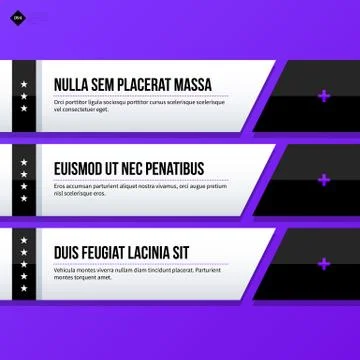 Vector banner template. Useful for web design, presentations and media. EPS10 Stock Illustration