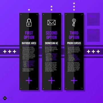 Vector banner template. Useful for web design, presentations and media. EPS10 Stock Illustration