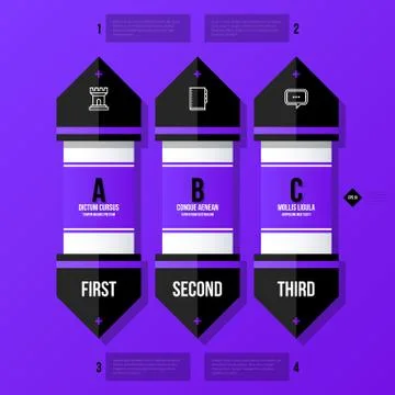 Vector banner template. Useful for web design, presentations and media. EPS10 Stock Illustration