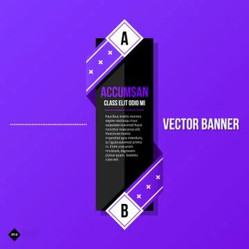 Vector banner template. Useful for web design, presentations and media. EPS10 Stock Illustration