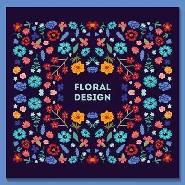 Vector banner templates set with doodles floral invitation cards Stock Illustration