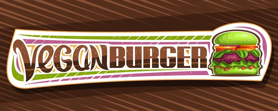 Vector banner for Vegan Burger Stock Illustration