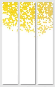 Vector banners with abstract multicolored polygonal mosaic background. Stock Illustration