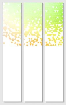 Vector banners with abstract multicolored polygonal mosaic background. Stock Illustration
