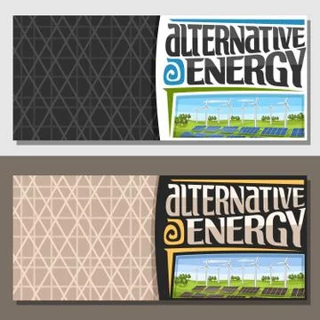 Vector banners for Alternative Energy Ilustración de archivo