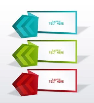 Vector banners with arrows Stock Illustration