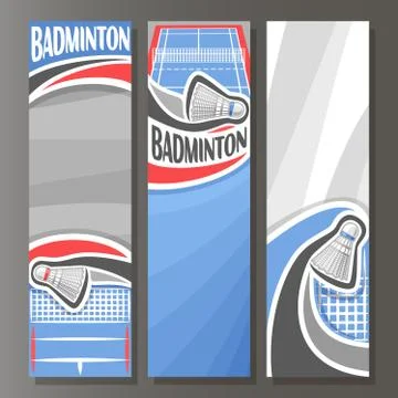 Vector banners for Badminton Stock Illustration