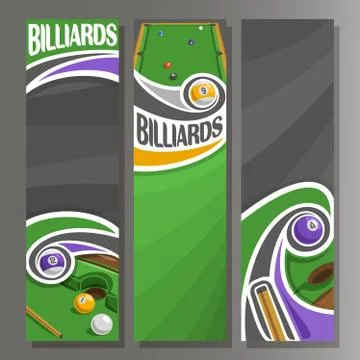 Vector banners for Billiards Stock Illustration
