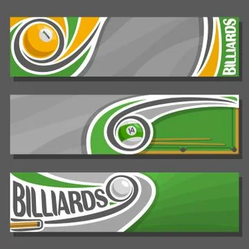 Vector banners for Billiards Stock Illustration
