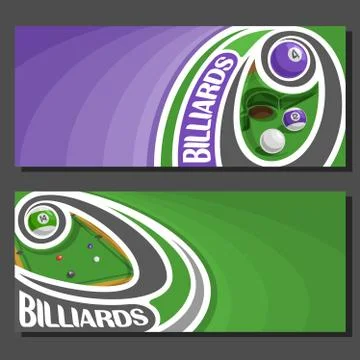 Vector banners for Billiards Stock Illustration