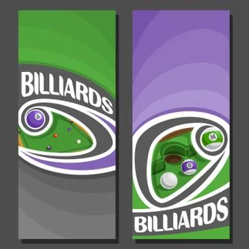 Vector banners for Billiards Stock Illustration