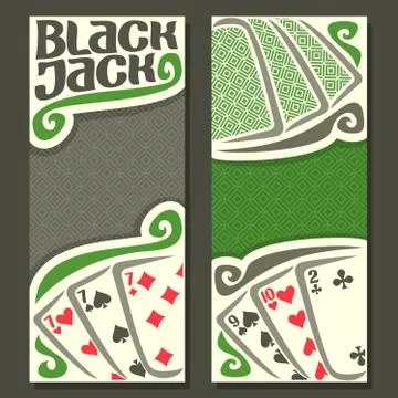 Vector banners for Black Jack Stock Illustration
