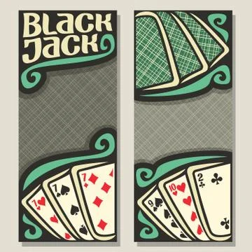 Vector banners for Blackjack Stock Illustration