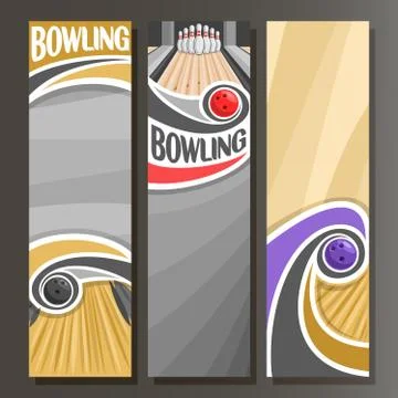 Vector banners for Bowling Stock Illustration