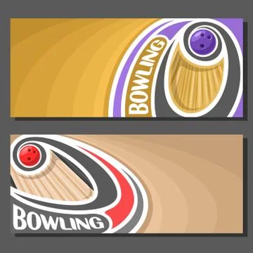 Vector banners for Bowling Stock Illustration