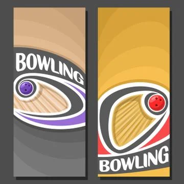 Vector banners for Bowling Stock-Illustration