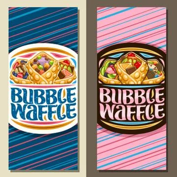 Vector banners for Bubble Waffle Stock Illustration
