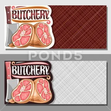 Vector banners for Butchery Stock Illustration
