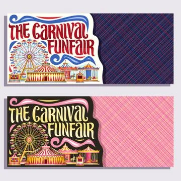 Vector banners for Carnival Funfair Stock Illustration