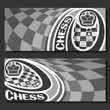 Vector banners for Chess Illustrazione stock