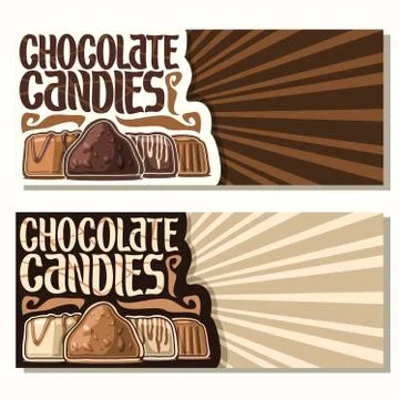 Vector banners for Chocolate Candies Stock Illustration