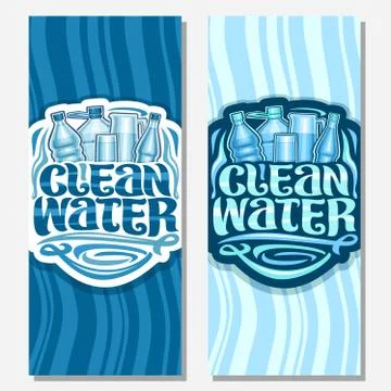 Vector banners for Clean Water Stock Illustration