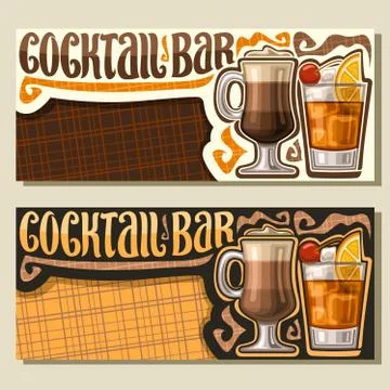 Vector banners for Cocktail Bar Stock Illustration