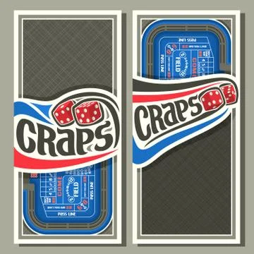 Vector banners for Craps gamble Stock Illustration