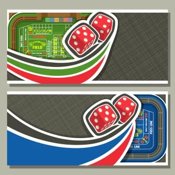 Vector banners for Craps gamble Stock Illustration