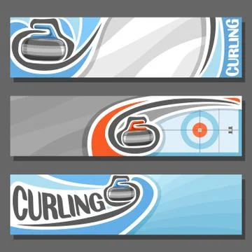 Vector banners for Curling Stock-Illustration