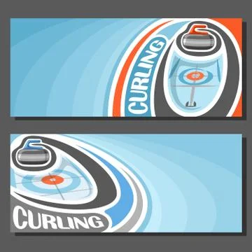 Vector banners for Curling Illustration