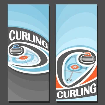 Vector banners for Curling Illustration