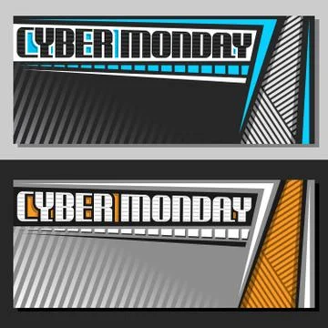 Vector banners for Cyber Monday Stock Illustration