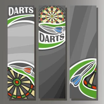 Vector banners for Darts Stock Illustration