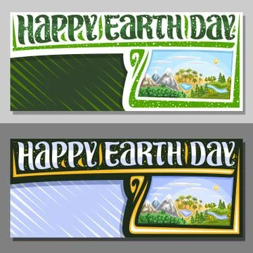 Vector banners for Earth Day Stock Illustration