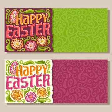 Vector banners for Easter 스톡 일러스트